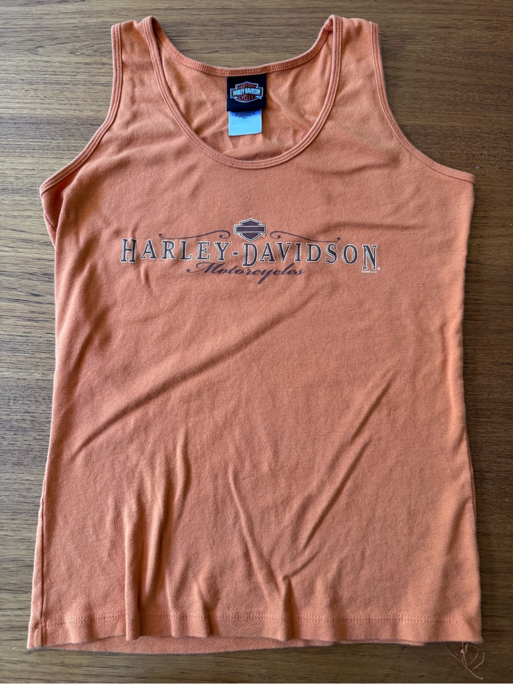 Harley-Davidson Women's Coral Orange Logo Tank
